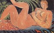 Henri Matisse Nude with Heel on her Knee (Reclining Nude) (mk35) oil painting reproduction